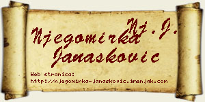 Njegomirka Janašković vizit kartica